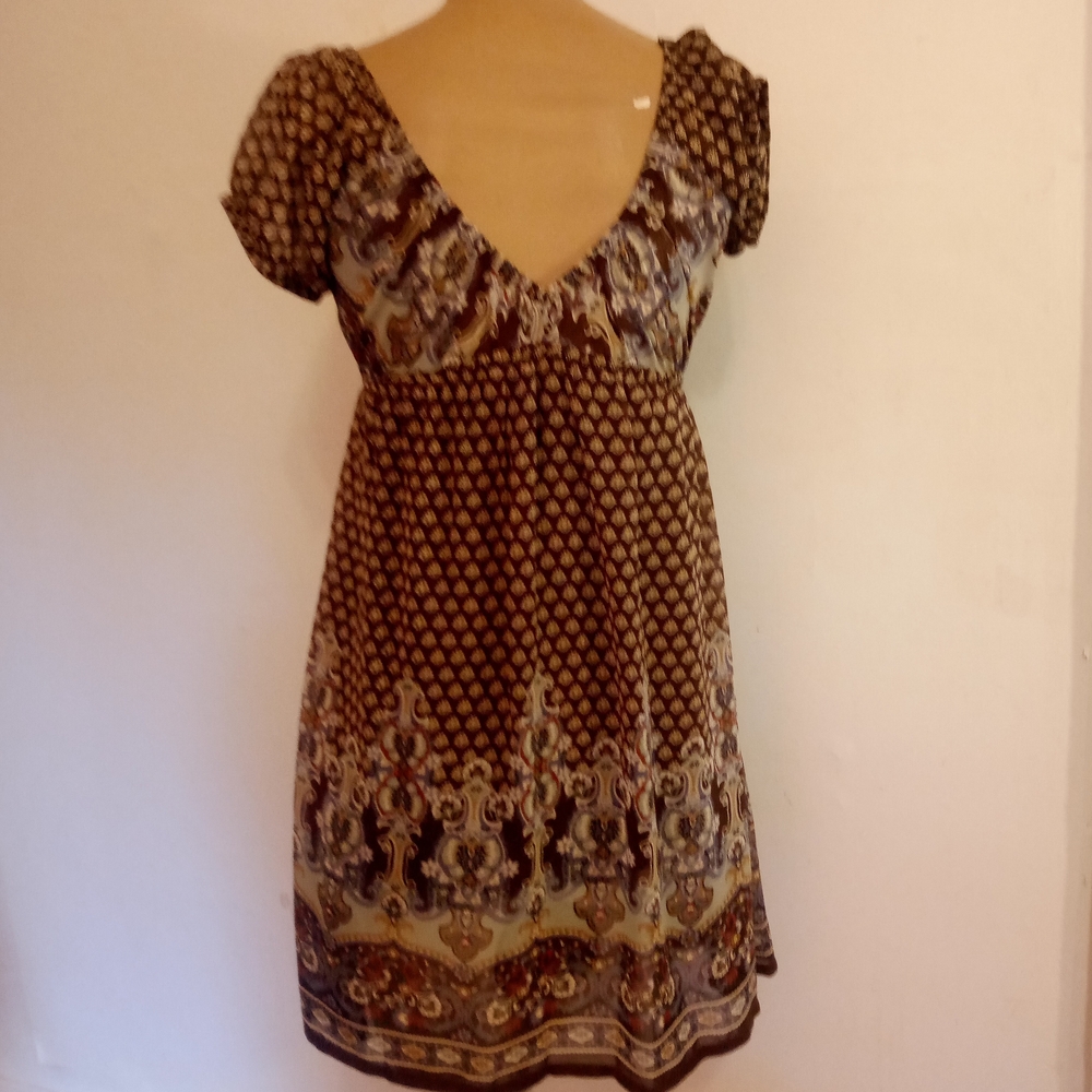 Bailey Blue Navy and White Patterned Dress
